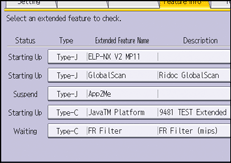 Operation panel screen illustration