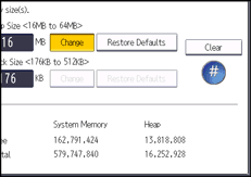 Operation panel screen illustration