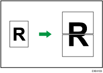 Illustration of 1 Page into 2 Sheets