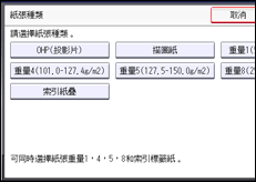 操作面板畫面說明圖