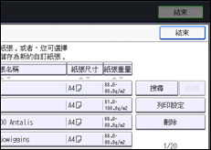 操作面板畫面說明圖