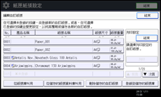 操作面板畫面說明圖