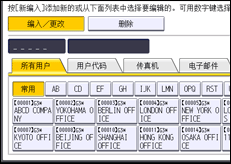 操作面板屏幕图例