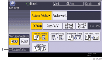 Nummerierte Abbildung Bedienfeld-Display