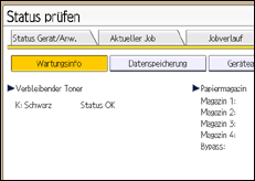 Abbildung Bedienfeld-Display