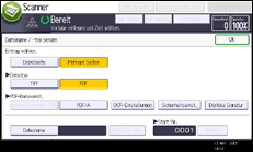 Abbildung Bedienfeld-Display