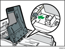 Ilustración del alimentador automático de documentos inverso
