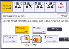 Illustration de l'écran du panneau de commande