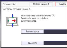 Illustrazione della schermata sul pannello di controllo