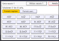 Illustrazione della schermata sul pannello di controllo