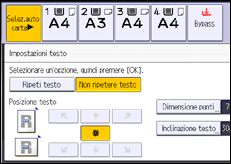 Illustrazione della schermata sul pannello di controllo