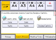 Illustrazione della schermata sul pannello di controllo