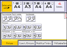 Illustrazione della schermata sul pannello di controllo