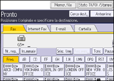 Illustrazione della schermata sul pannello di controllo