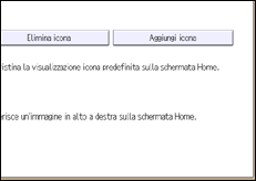 Illustrazione della schermata sul pannello di controllo