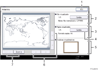 Illustrazione numerata pannello di controllo