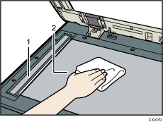 Illustrazione numerata vetro di esposizione