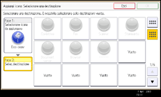 Illustrazione della schermata sul pannello di controllo
