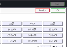 Illustrazione della schermata sul pannello di controllo