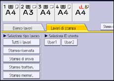 Illustrazione della schermata sul pannello di controllo