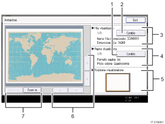 Illustrazione numerata pannello di controllo