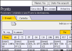 Illustrazione della schermata sul pannello di controllo