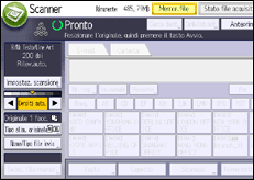 Illustrazione della schermata sul pannello di controllo