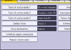 Illustrazione della schermata sul pannello di controllo