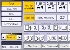 Schermafbeelding bedieningspaneel