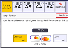 Schermafbeelding bedieningspaneel