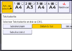Schermafbeelding bedieningspaneel