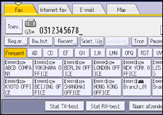 Schermafbeelding bedieningspaneel