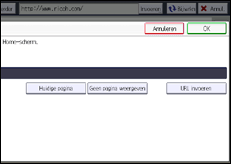 Schermafbeelding bedieningspaneel
