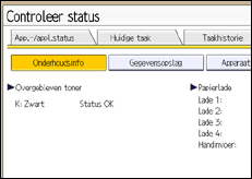 Schermafbeelding bedieningspaneel