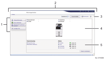 Schermafbeelding van internetbrowser (afbeelding met genummerde verklaringen)