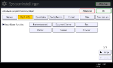 Schermafbeelding bedieningspaneel