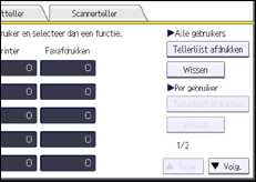 Schermafbeelding bedieningspaneel