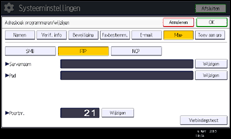 Schermafbeelding bedieningspaneel