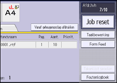 Schermafbeelding bedieningspaneel