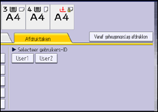 Schermafbeelding bedieningspaneel