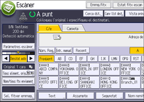 Il·lustració de pantalla del panell d'operacions