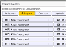 Il·lustració de pantalla del panell d'operacions