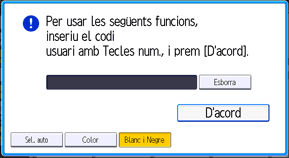 Il·lustració de pantalla del panell d'operacions