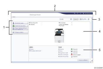 Il·lustració de la pantalla del navegador web (il·lustració de referència enumerada)