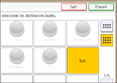 Il·lustració de pantalla del panell d'operacions