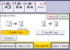 Il·lustració de pantalla del panell d'operacions