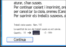 Il·lustració de pantalla del panell d'operacions