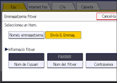 Il·lustració de pantalla del panell d'operacions