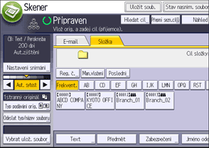 Ilustrace displeje ovládacího panelu