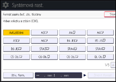 Ilustrace displeje ovládacího panelu